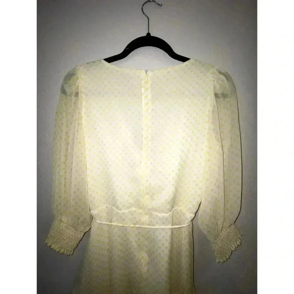 NWOT Maison Tara Womens Faux Wrap Dot Ruffle Dress Size 6 - Picture 10 of 10